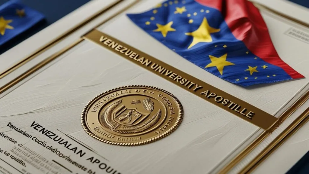 Apostilla de título Universitarios de venezuela con su bandera Apostilla de título Universitarios de venezuela con su bandera
