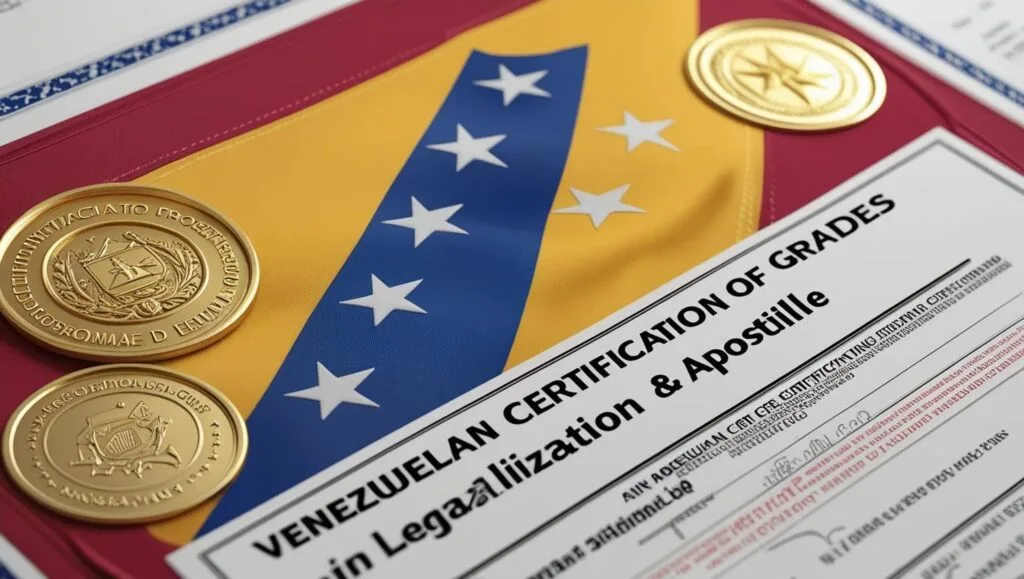 Apostilla de Certificación de Calificaciones o Notas Venezolanas Legalización y Apostilla de Certificación de Calificaciones o Notas Venezolanas